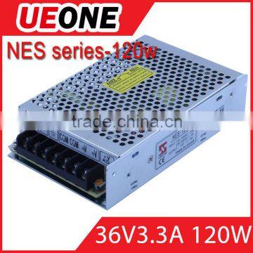 Hot sale 120w 36v 5a switching power supply CE factory price NES-120-3.3