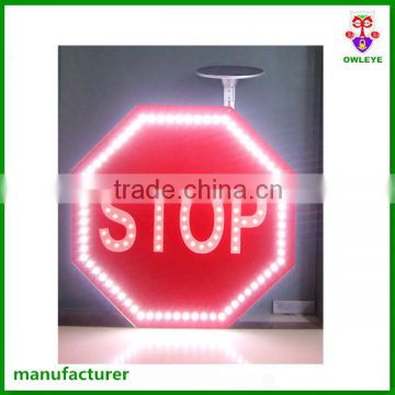 flashing led stop signs/highway led board signs/solar powered traffic signs
