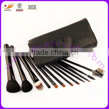 12Pcs High Quality Makeup Brush Set With Black Pouch