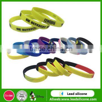 Cheap Customized logo personalised silicone bracelets