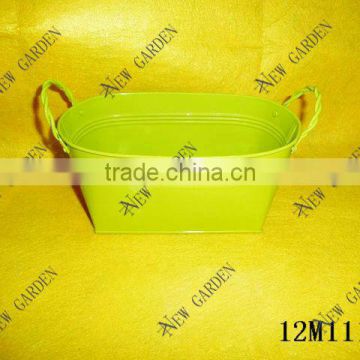 grass green plant pots with two ears for sale wholesale