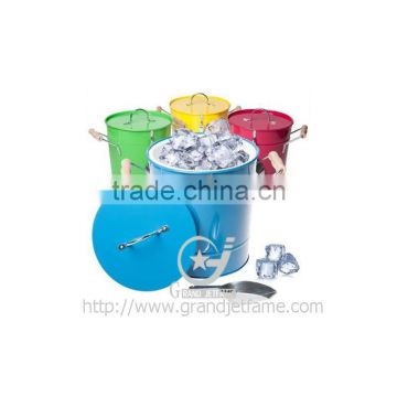 Coolers & Holders galvanized metal ice bucket with lid