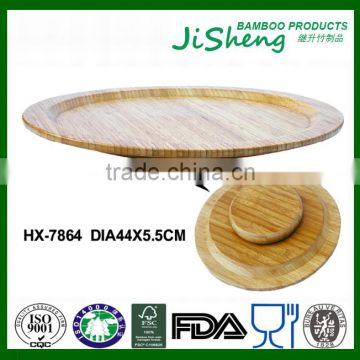 Factory Sales Bamboo Round Lazy Susan Turntable