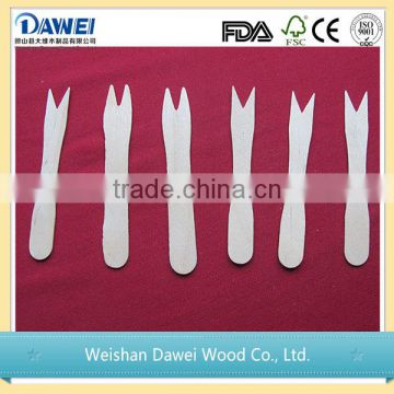 Dawei hot sale factory disposable wooden fork for sale