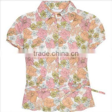Women's Flower Printed Cotton Blouse