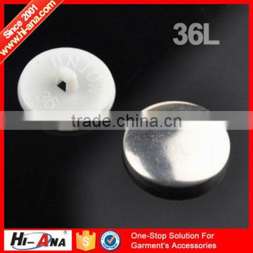 hi-ana button2 One to one order following Good supplying fabric button metal