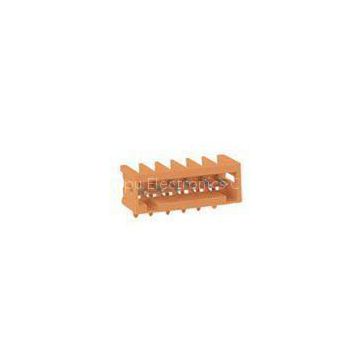 250V 300V 10A Right Angle Pin MCS Connector , 3.81mm Pitch Orange