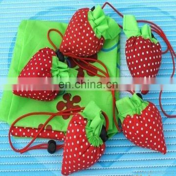 free shipping 60pcs/lot Several Colors Foldable Strawberry Shopping Bag Wholesale