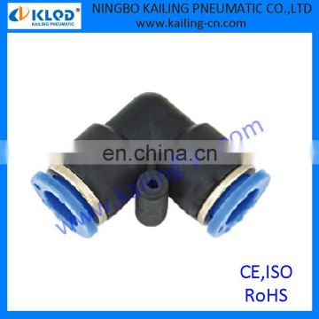 auto air conditioning fittings PUL series equal size union elbow pneumatic fitting with plastic material