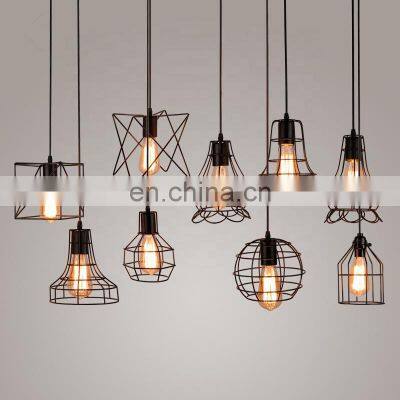 New Design Bird Cage Shade Industrial Iron Pendant Light for Decoration