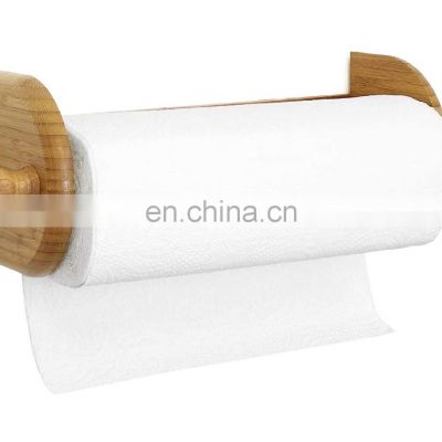 Premium Bamboo Wall Mount Paper Towel Holder