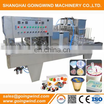 Automatic butter cup filling and sealing machine auto fruit nuts sauce plastic cups packing machinery cheap price for sale