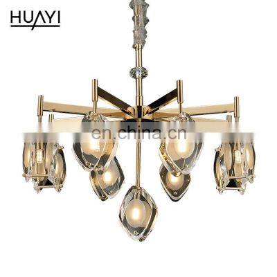 HUAYI New Design Copper G9 Hanging Light Indoor Living Room Hotel Modern Decorative Chandelier
