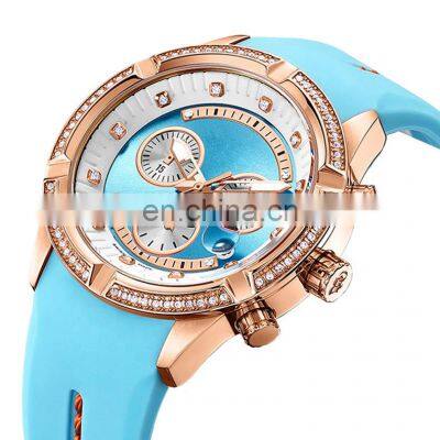 10 atm waterproof private label diamond luxury classic women crystal stainless steel lady watch