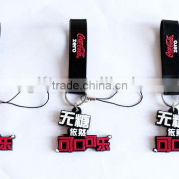 mobile hang strap pendant, 3D PVC mobile hangings, custom mobile hang charms