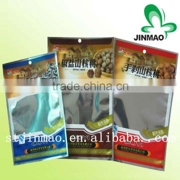 Nuts product heat seal foil bags with see through window