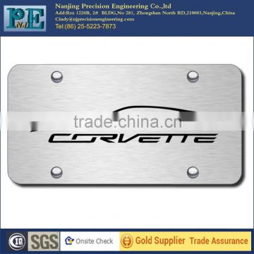 ISO 9001 passed custom stainless steel license plate