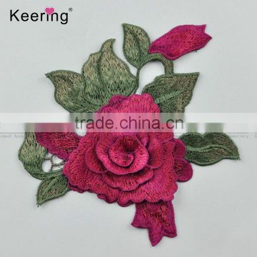 3D Flower wholesale custom embroidered patches for clothing                        
                                                Quality Choice