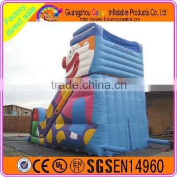 Cartoon design inflatable dry slide outdoor game