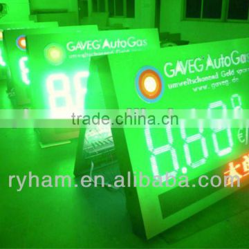 15 inch red/green/amber gas station led price digital sign