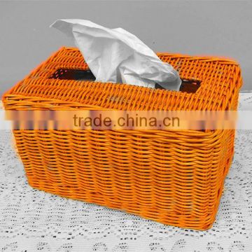 wicker tissue box cover/willow basket/ storage basket/homeware with lid