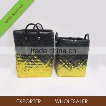 Cheap Set of 2 Bamboo basket weaving wholesale in Vietnam