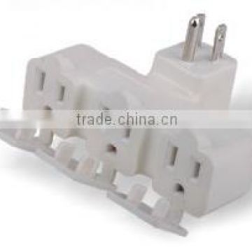 USA 3 outlet Wall adapter Ground current tap with cover