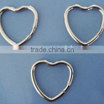 heart shape nickel color unique key ring