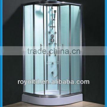 Bathroom compact tempered glass with sliding door shower cabinY533