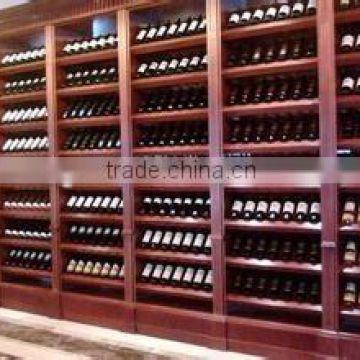 Wooden wine display shelf