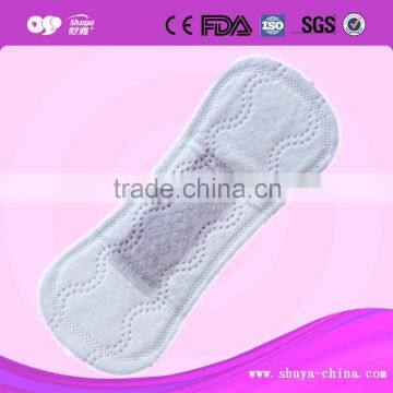 155mm bamboo charcoal breathable panty liner cotton cover