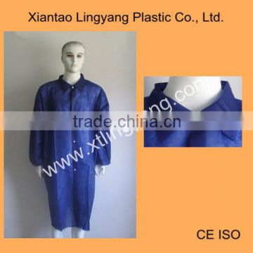 Nonwoven Disposale Lab coat with button