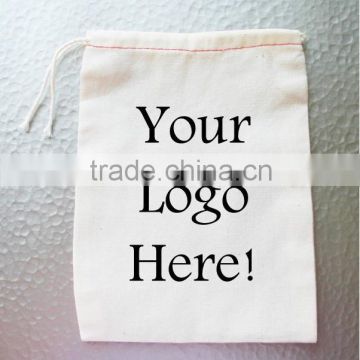 printed cotton bag with sliding ribbon