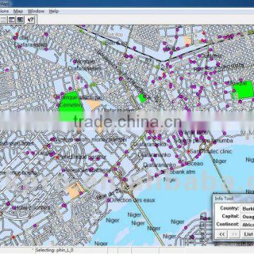 Mali digital mapinfo tab/ ESRI shp format map world arcview shp map