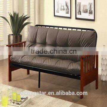Hot selling made in China wooden single futon bed modern metal single bed