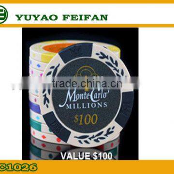 Factory directly sale promotional cheap clay poker chips customized challenge poker chip