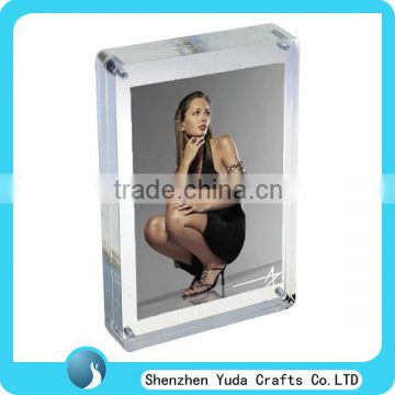 acrylic sandwich block with picture cheap and qualified plexiglass photo frame wholesale
