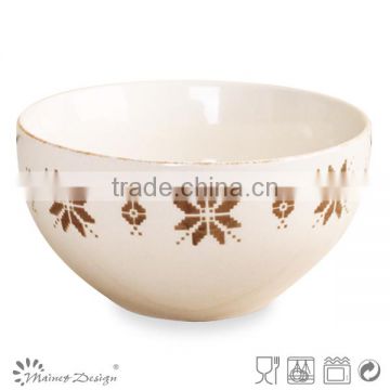 5 inch ceramic bowl with Christmas Imprint