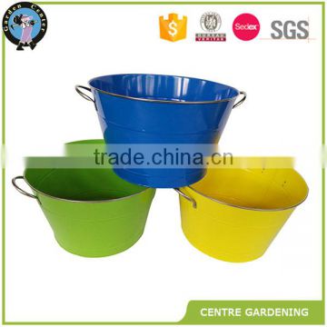 Colorful galvanized zinc bucket with two handles