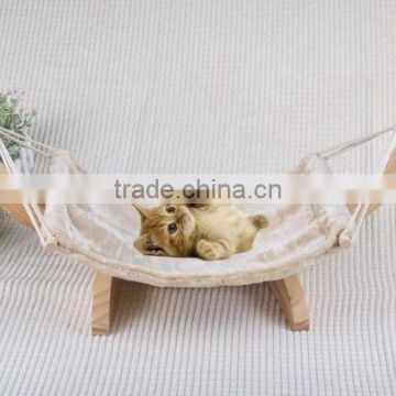 Comfortable swing Cat Swing bed pet swing hammock bed with wood stand