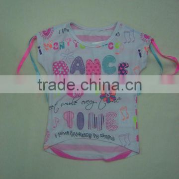 SHINNY POPULAR GIRL T-SHIRT WITH NEW DESIGN IN 2014