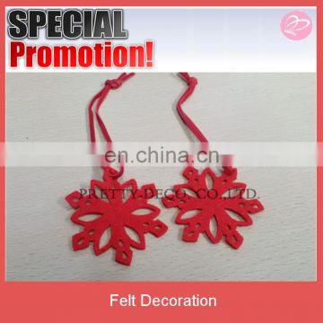 MINI wholesale Snowflake shaped felt Christmas tree decoration