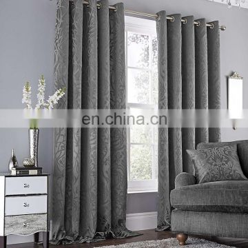 Amazon hot selling luxury  jacquard blackout curtain for livingroom bedroom