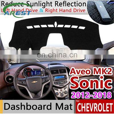 for Chevrolet Sonic AVEO Holden Barina 2011~2018 Anti-Slip Mat Dashboard Cover Pad Sun Shade Dashmat Protect Accessories T300 RS