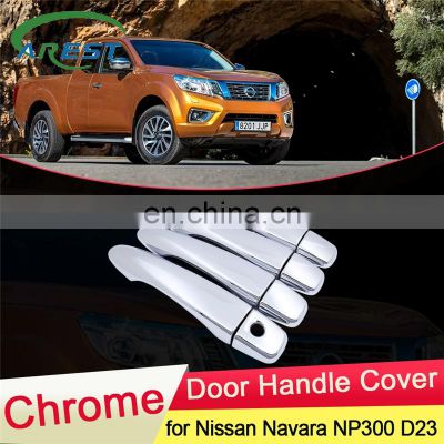 for Nissan Navara NP300 D23  2015 2016 2017 2018 2019 Luxurious Chrome Door Handle Cover Exterior Trim Catch Car Cap Accessories