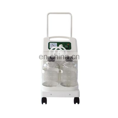 Good quality Portable medical electric suction apparatus with two bottles