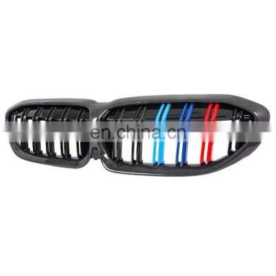 Carbon fiber modified decoration accessories for BMW new 3 series G20 G28 front bumper grille