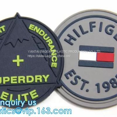 Customize 3D Silicone Patch, Garment Label, Apparel Accessories, Clothing Label Tag, Pvc Patch, Rubber Badge