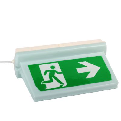 Double Sided Fire Safety Maintained 3W 3Hours Green Exit Sign Waterproof LED Emergency Exit Signal Light