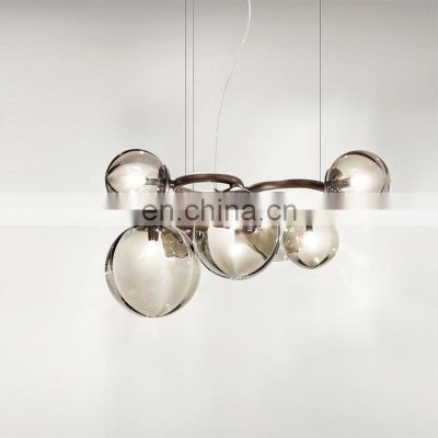 Modern 6\\9\\12 Arms Glass Pendant Light LED Living Room Home Ceiling Lamp Nordic Style Indoor Chandelier